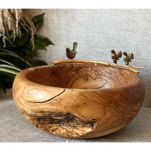 Handcrafted Natural Wood Serving <b>Bowl</b> Unique Carving Modern Eco-Friendly <b>Wooden</b> <b>Salad</b> <b>Bowl</b> for Home Decor And Weddings - Product Image 5