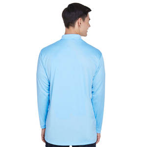 Camiseta Polo de Manga Larga 100% Algodón Puro para Hombre, Camisetas de Golf Casuales con Logotipo Estampado, Color Gris - Product Image 5