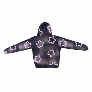 Personalizado Delgado apilados chándal al por mayor lavado ácido hombres otoño conjunto Flare chándal peso pesado apilados pantalones crudo dobladillo transpirable - Product Image 3