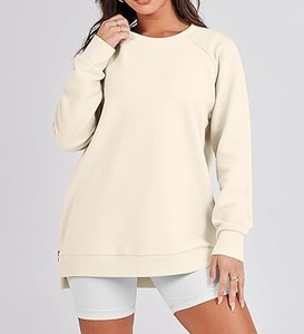 OEM quantité minimale de commande bas Vente chaude Nouveau Crewneck Side Zip Style Yoga Workout Sports Vêtements d'hiver Fitness Sweatshirt de haute qualité Sweatshirts - Product Image 5