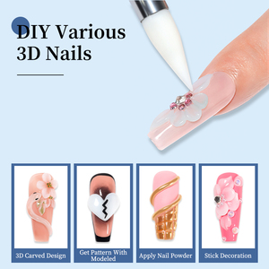 R S Nail 5g <span class=keywords><strong>Gel</strong></span> Sólido para Uñas, <span class=keywords><strong>Gel</strong></span> de Moldeo Antiadherente, <span class=keywords><strong>Gel</strong></span> de Escultura 3D Blanco Removible con UV/LED para Extensión de Uñas - Product Image 4