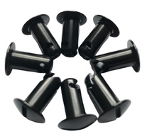 Boutons Dzus en alliage noir de 5/16 x 0,500 pouces, à quart de tour, pour pièces de voiture de course