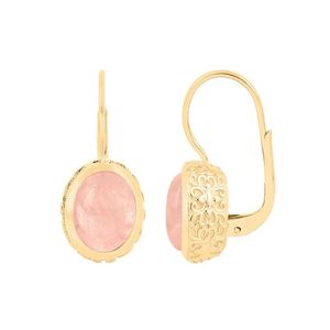 Handmade 925 Sterling Silver Dangle Earring Natural Gemstone Labradorite Rose <b>Quartz</b> Gold Plated earring a good quality <b>product</b> - Product Image 1