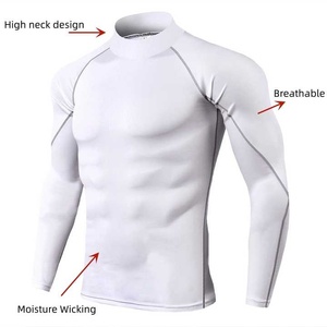 Rash Guard Hombres Sublimación Impreso Spandex Bjj Rash Guard Gimnasio Surf Buceo Rashguard Camisas de compresión MMA Rash Vest - Product Image 3