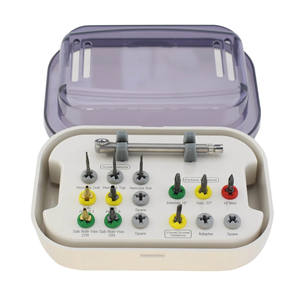 Kit de taladro cónico para implante dental Manual, tapones de 18 piezas, instrumentos quirúrgicos de acero inoxidable, certificado CE, Hosanna quirúrgico - Product Image 1
