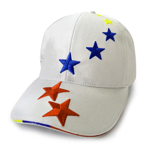 หมวกเบสบอลสุดคลาสสิกผ้าคอตตอน100% ปักลาย3D 5ดาวพร้อมหัวเข็มขัดโลหะหมวกแก๊ป Venezuela 6แผง - Product Image 3