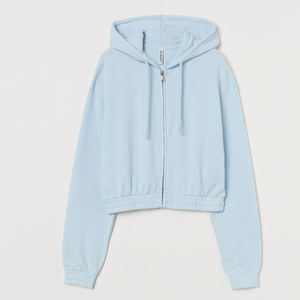 Custom Women's Oversize <b>Crop</b> <b>Top</b> Hoodie Casual Pullover Cropped Sweatshirt with Front Logo for Winter Season - Product Image 1