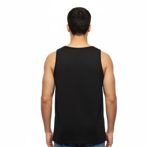 Débardeur à coupe ample pour hommes, fournisseur d'usine, vente en gros de vêtements de sport d'été sur mesure sans manches, fitness, entraînement, mode décontractée - Product Image 2