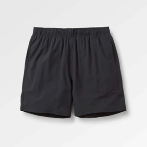 <b>Mens</b> High Street Eco-Friendly Solid <b>Black</b> Worsted Polyester <b>Shorts</b> with Elastic Waist for Gym Fitness and Summer Casual Wear - Product Image 1