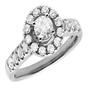 <b>Iced</b> Out Jewelry 925 Silver Elegant Round Halo Moissanite Engagement Luxury Design <b>Ring</b> Gift For Women - Product Image 6
