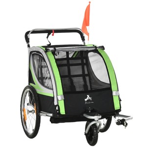 BONNE qualité-Poussettes, marchettes et porte-bébés 2-en-1 Poussette de jogging double pour bébés, remorque de vélo pour enfants et tout-petits - Product Image 4