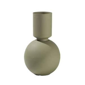 Vase à fleurs en métal vert mat fabriqué en fer pour la décoration de la maison et du salon Vase de table pour le mariage - Product Image 1