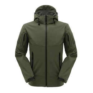 <b>Men's</b> Hooded Zipper Closure <b>Waterproof</b> Softshell <b>Jacket</b> with Fleece Lining <b>Lightweight</b> Thermal Winter Outdoor Casual <b>Jackets</b> - Product Image 4