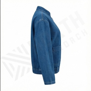 Veste en jean décontractée pour femmes, streetwear, haut en denim, manches longues, couleur personnalisée, vêtements d'extérieur élégants, vêtements en jean pour femmes - Product Image 3