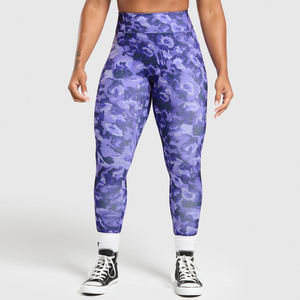 High Waisted Breathable Spandex Sublimation print <b>Leggings</b> Comfortable Seamed Knitted Fabric Soft Lightweight Sports <b>Leggings</b> - Product Image 1