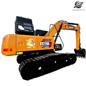 Excavatrice Sany215 d'occasion, 21,5 tonnes, godet de 0,93 m³, marque chinoise d'origine, grande excavatrice sur chenilles pour travaux de construction, faible nombre d'heures, certifiée CE - Product Image 1