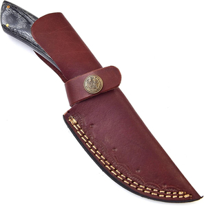 Cuchillo de caza de hoja deslizante de acero de Damasco hecho a mano, mango de madera cómodo de calidad superior, tamaño personalizado, para acampar al aire libre, OEM - Product Image 5