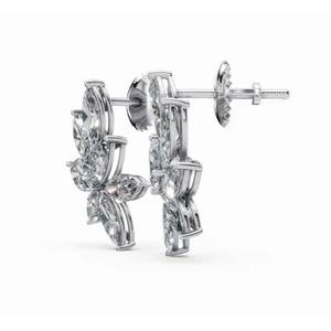 Pendientes de Diamantes Cultivados en Laboratorio, Corte Marquesa y Pera, Oro de 9 Quilates, Joyería de Diseño, Proveedor Mayorista de Exportación OEM - Product Image 6