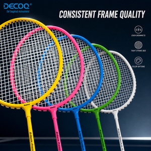 Pack double de raquettes de badminton en alliage d'aluminium, 2 sections, à clipser, légères, pré-cordées, souples, pour amateurs, juniors, loisirs, sport de jardin, personnalisables - Product Image 1