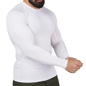 Vêtements pour hommes personnalisés T-shirt d'entraînement sportif Chemise moulante à manches longues pour hommes Chemises de course à pied pour hommes - Product Image 1