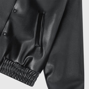 Blouson aviateur universitaire à col montant et motif brodé en toile pour homme manteau coupe-vent d'hiver léger et décontracté à fermeture éclair - Product Image 5