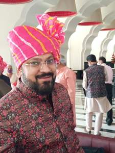 Turban en coton royal du Rajasthan Barati Safa pour hommes et femmes, chapeaux Feta pour les fêtes - Product Image 3