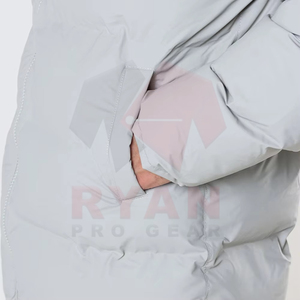 เสื้อแจ็คเก็ตพัฟเฟอร์แบบแห้งเร็ว คุณภาพสูง สำหรับผู้ชาย ผู้ใหญ่ เด็ก  รับออกแบบสีและพิมพ์ลายตามสั่ง  แบบติดกระดุมด้านหน้า กันน้ำ - Product Image 6