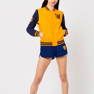 Veste universitaire pour femme au design tendance avec tissu tricoté rembourré en coton, design respirant - Vêtement décontracté et sportif polyvalent - Product Image 3