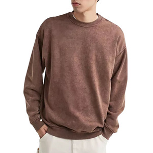 Sweat-shirt en tissu extensible pour hommes Logo personnalisé Respirant Manches longues Basics Sweat-shirt en coton mélangé pour hommes - Product Image 3