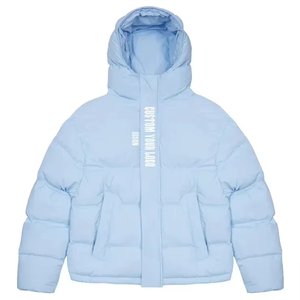 Nouvelle arrivée, veste matelassée à col roulé en softshell d'hiver, respirante, imperméable, coupe-vent, avec fermeture éclair, imprimé personnalisé, taille plus, vente en gros - Product Image 1