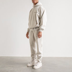 Survêtement d'hiver sur mesure pour hommes Offre Spéciale coupe ajustée grande taille avec col à capuche respirant motif solide coton polyester - Product Image 4