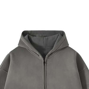 Sudaderas con capucha de lavado ácido hechas a medida para hombres, fabricantes profesionales, último modelo, sudaderas con cremallera cómodas y transpirables para hombres - Product Image 5