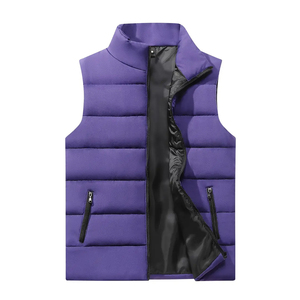 Último personalizado de alta calidad logotipo personalizado hombres chaleco acolchado ligero sin mangas invierno cálido 2025 chaleco acolchado - Product Image 1