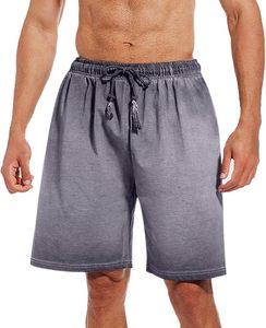 Pantalones cortos atléticos de algodón Vintage para hombre, ropa de calle con cintura elástica para playa y verano, pantalones cortos holgados para gimnasio con bolsillos - Product Image 2