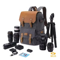 Ransel Fotografi bahu ganda SLR Oxford tujuh warna, ransel fotografi tahan air kapasitas besar, ransel luar ruangan ritsleting portabel