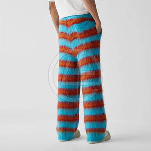 Pantalon de survêtement ultra doux en mohair pour hommes avec coupe décontractée et conception de vêtements de détente en peluche Pantalon de survêtement en mohair pour hommes de qualité supérieure - Product Image 5