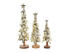 Pieza decorativa de árbol de Navidad de Metal rústico, centro de mesa de vacaciones hecho a mano para mesa de salón, decoración festiva de temporada - Product Image 5
