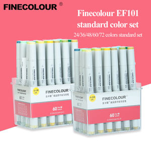 <span class=keywords><strong>Set</strong></span> <span class=keywords><strong>di</strong></span> <span class=keywords><strong>Pennarelli</strong></span> <span class=keywords><strong>Professionali</strong></span> a Base Alcolica Finecolour EF101 24/36/48/60/72 Colori con Confezione in Scatola Acrilica - Product Image 3