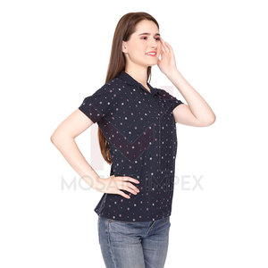Ropa deportiva personalizada para mujer, Golf para Polos de manga corta, logotipo OEM, ropa informal de verano transpirable, diseño de punto liso - Product Image 3