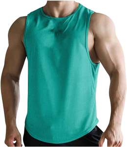 Camisetas de Tirantes Deportivas para Hombre, de Poliéster y Algodón, Estilo Informal, Lisas, para Gimnasio, Secado Rápido, para Entrenamiento Muscular y Fisicoculturismo - Product Image 3