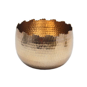 Tazón para servir comida de forma redonda de hierro y Metal de gran calidad, cocina con acabado dorado, servicio de mesa y decorativo hecho a mano a granel - Product Image 3