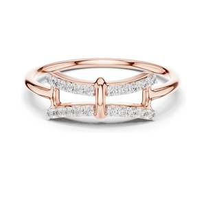 Bague d'accentuation en diamant de laboratoire 0,12 CT pour femme, clarté VVS-VS EF, or 18 carats, 14 carats, 10 carats et argent 925, or rose, or jaune, or blanc - Product Image 2