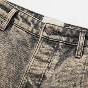 Pantalon en jean évasé en fibre de coton de haute qualité pour femmes, respirant, décontracté, streetwear, sexy, broderie, couleur personnalisée, tendance - Product Image 3