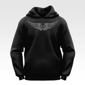 Solid Color Men <b>Rhinestones</b> <b>Hoodies</b> Slim Fit Men <b>Rhinestones</b> <b>Hoodies</b> Customized Men <b>Rhinestones</b> <b>Hoodies</b> - Product Image 1