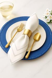 Platos de Presentación Redondos de Metal Dorado Mate de Lujo, Platos Decorativos de Latón para Decoración de Bodas, Eventos y Vajilla de Alta Cocina - Product Image 5