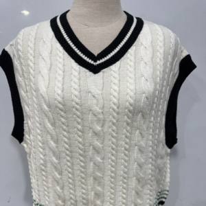 Chaleco de Lana Unisex de Invierno con Cuello en V, Diseño Casual, Tejido Transpirable, Logotipo Personalizable - Product Image 1