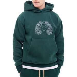 100% coton tissu fait hommes survêtement à vendre vente chaude à la mode hommes brodé survêtement en couleur unie - Product Image 4