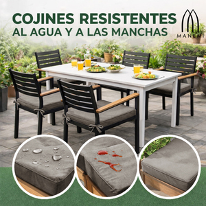 Cuscino per Sedia da Esterno Idrorepellente 45x45x5 cm con Cinghie di Fissaggio, Facile da Pulire e Fodera Rimovibile con Cerniera - Product Image 2