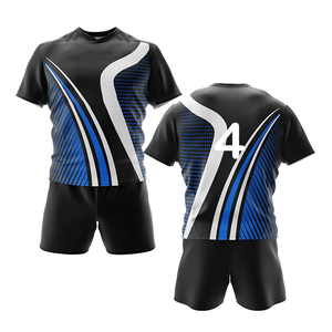 Factory Manufacturer Customized Breathable Rugby Uniforms Quick Dry Anti-UV 100% Polyester Latest Design for Unisex Adults - Product Image 6
