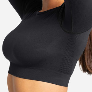 Top corto de manga larga de alta calidad, pantalones, conjuntos de entrenamiento de Yoga, ropa de mujer, ropa activa, conjuntos de Yoga para mujer, conjunto Premium de Fitness - Product Image 4